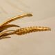 Vintage Gilt Metal Sheaf of Wheat Coffee Table