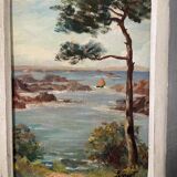 Old seaside painting