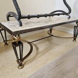 Table fer et marbre s