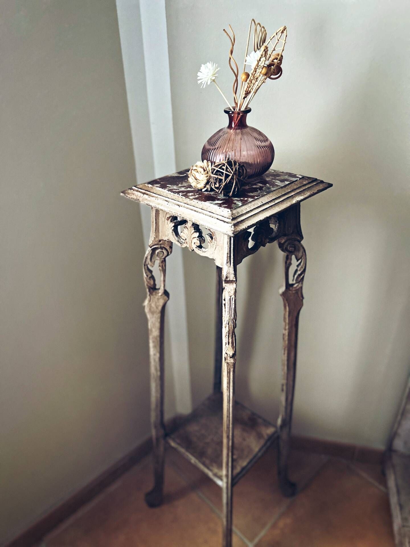 Sellette ancienne patinée – Style Art déco – Charme et authenticité
