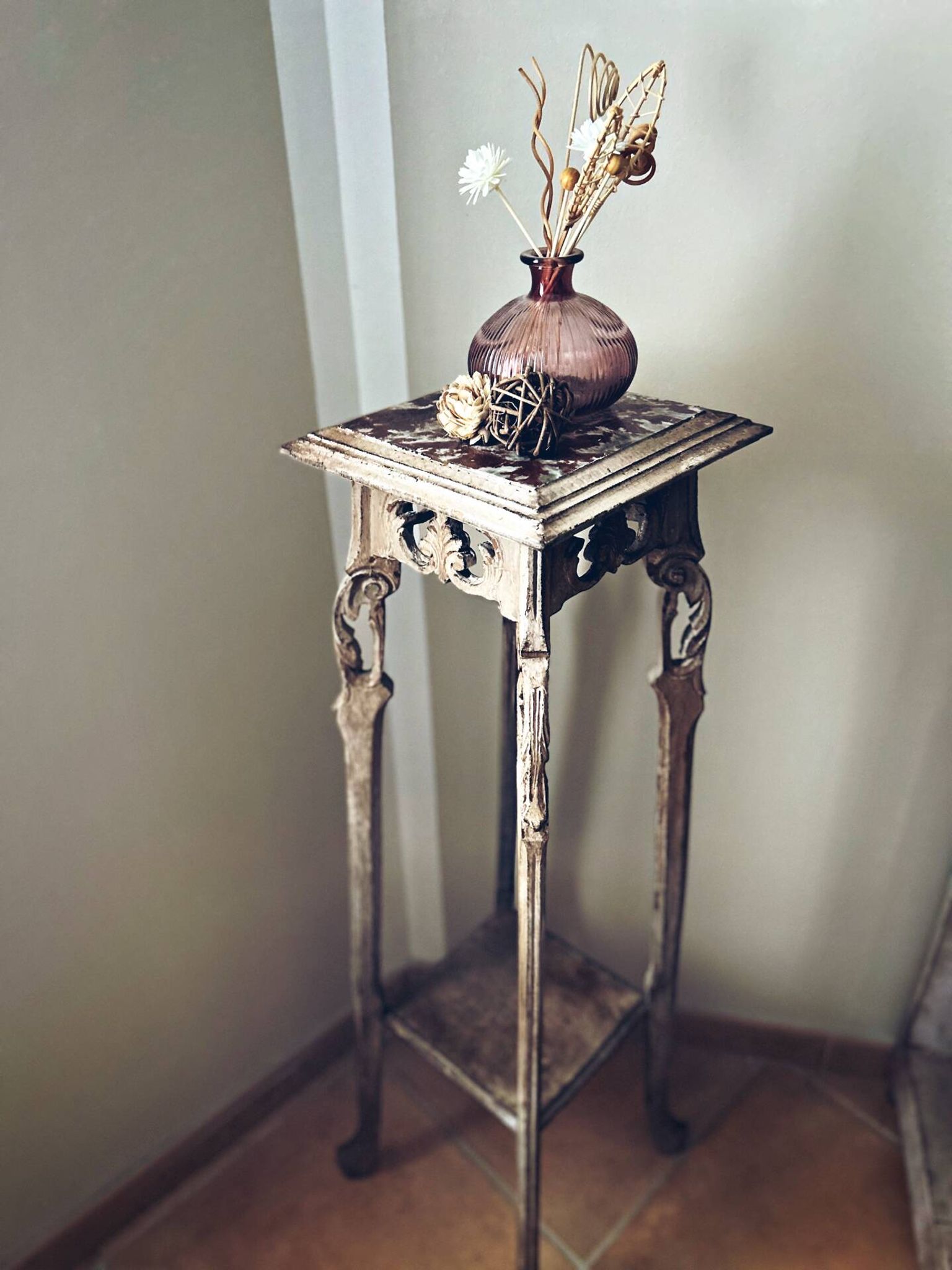 Sellette ancienne patinée – Style Art déco – Charme et authenticité
