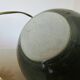 Impressive iridescent blue ceramic lamp with a gradient of green, circa 1960.