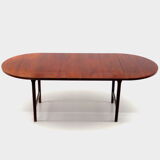 Oval extendable drop-leaf dining table, conference table made of high quality brazilian rio rosewood