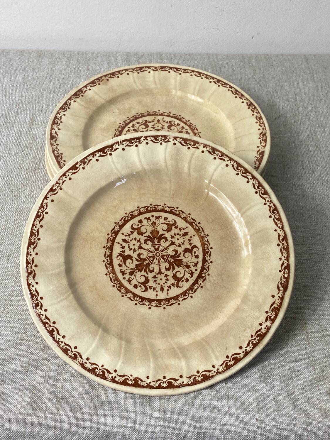 6 Gien ironstone plates