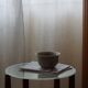 Teak and glass side table, mid-century Danish design, made in the 1960s.