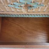 Commode osier/rotin/bois