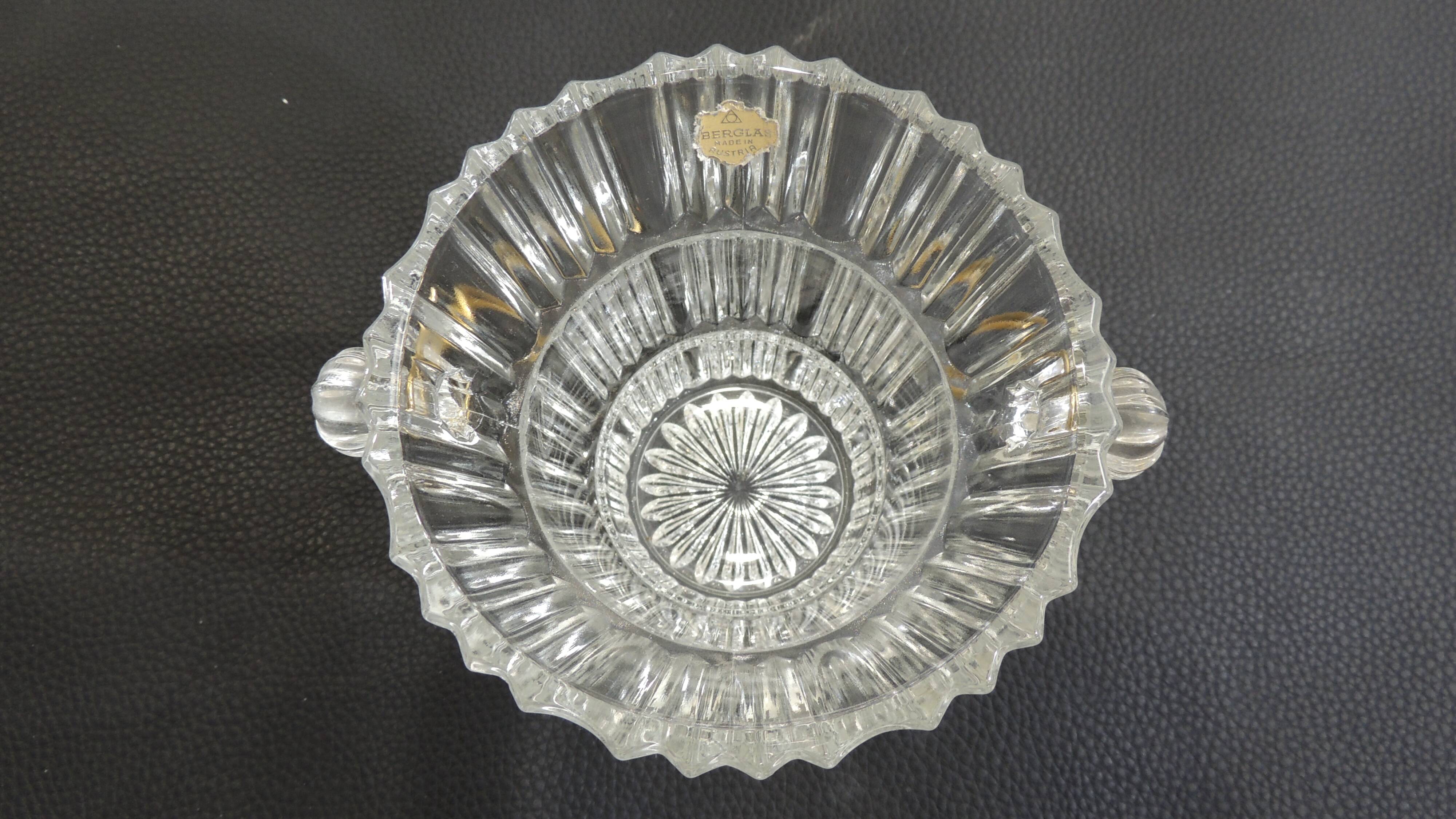 Vintage cut glass ice bucket – Berglas Austria – 1970s