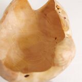 Scandinavian Modern Set of 2 Organic Bowls in Swedish Burl Wood, circa 1990s