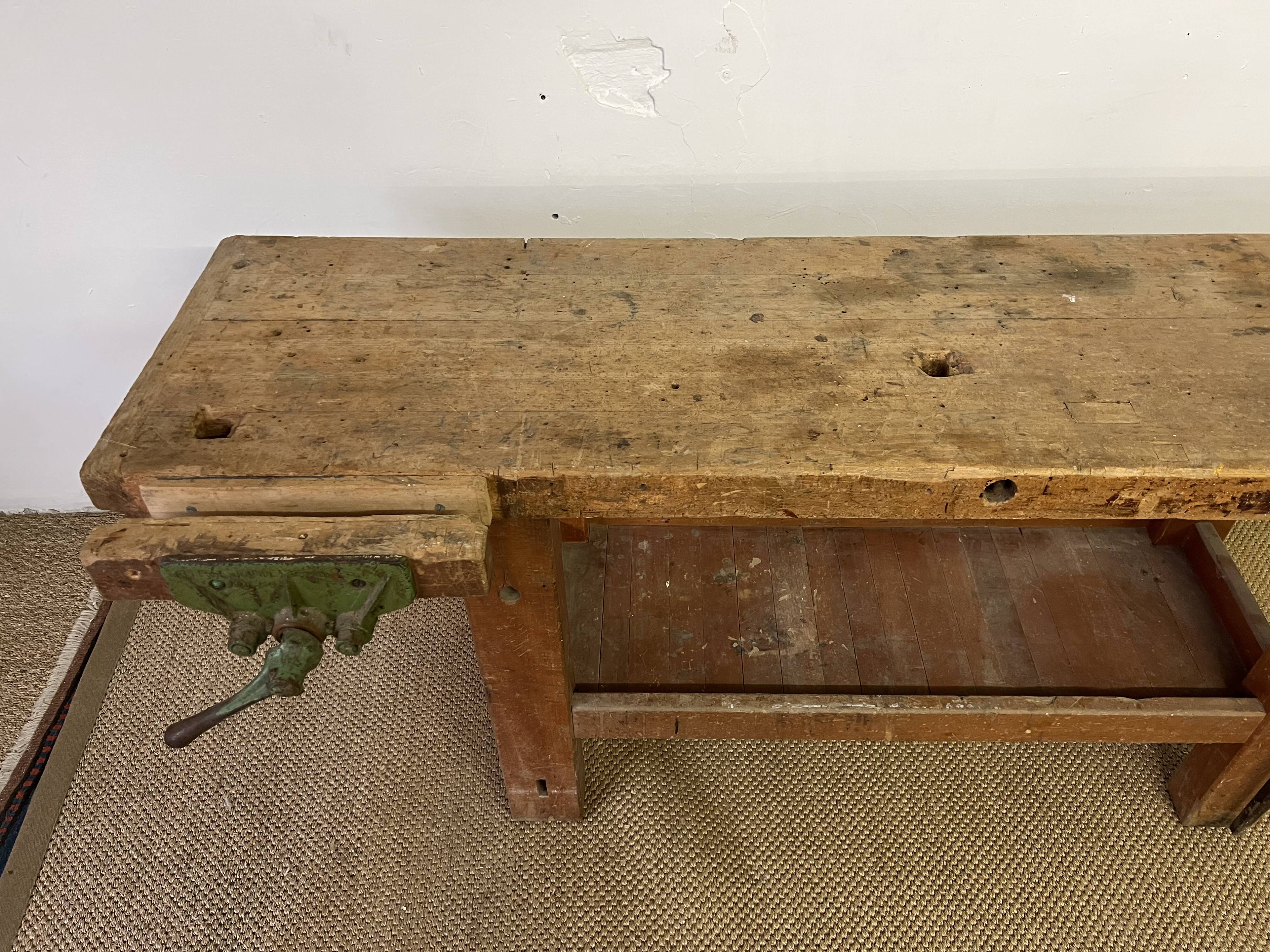 Old wooden workbench