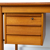 Teak Desk with movable table top by Løvig, 1960s