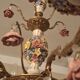 Lustre vintage Boho en laiton doré à 6 bras