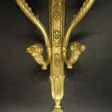 Série de 5 grandes appliques, carquois et têtes de belier, style Louis XVI - bronze