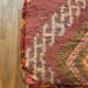 Moroccan Berber pouf colorful terracotta orange and bohemian green