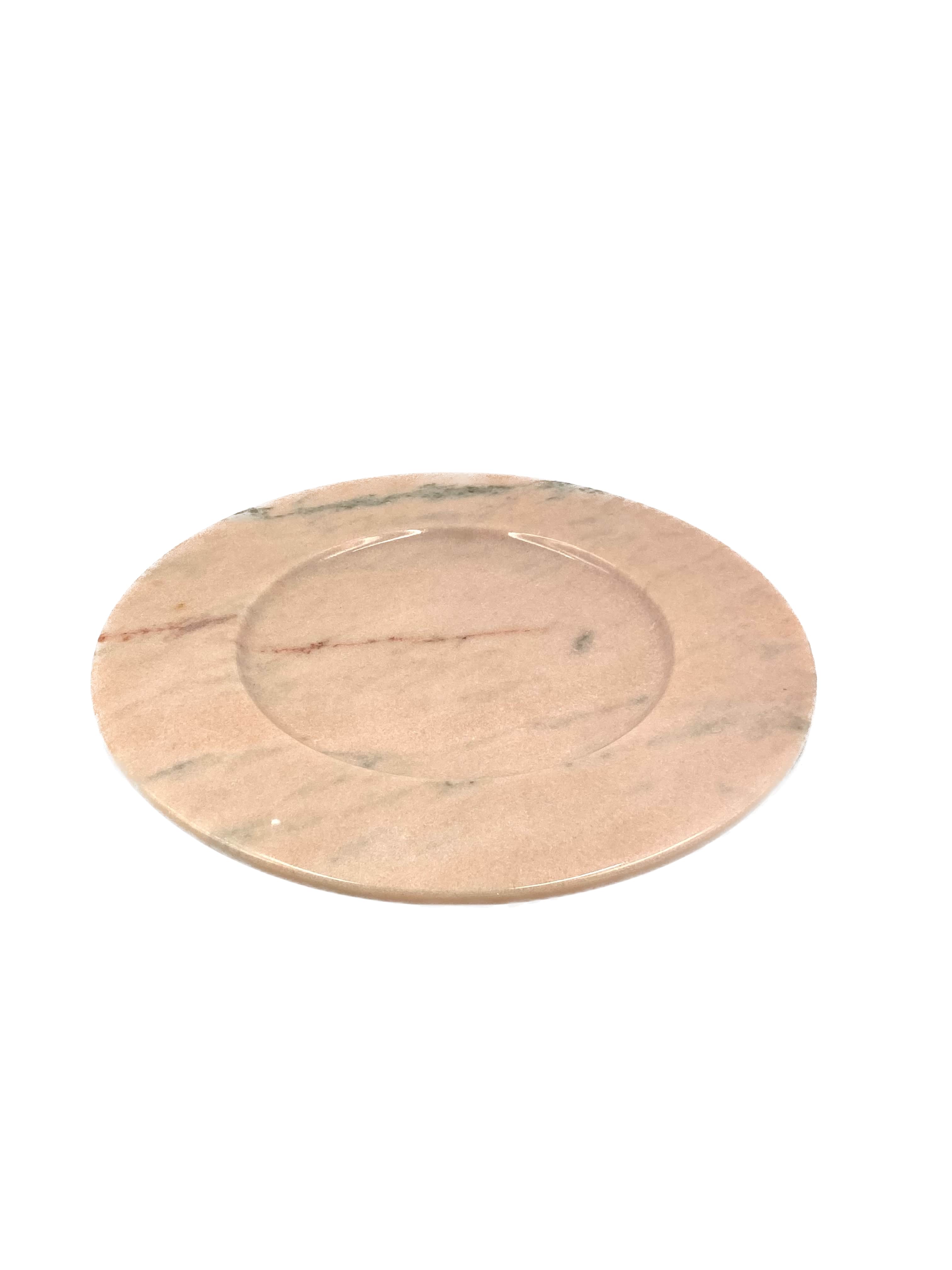 Pink marble centerpiece / tray, up&up italy, 1970s