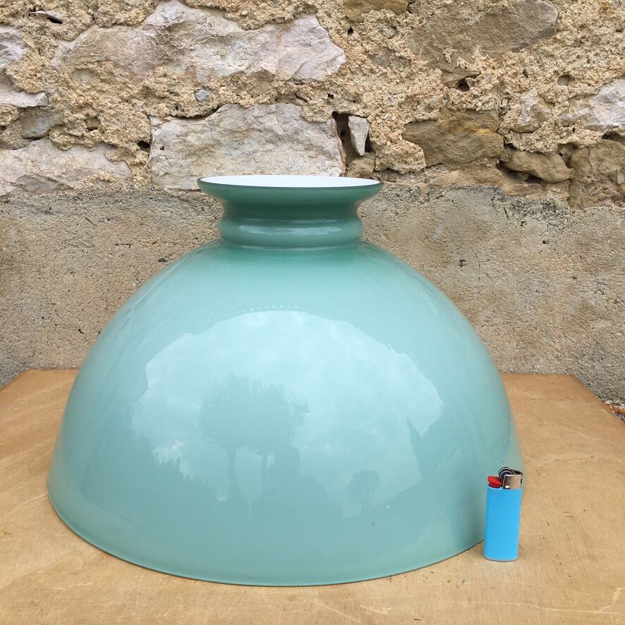 Green opaline lampshade