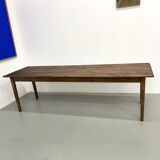 Large solid pine farmhouse table with spindle legs