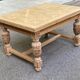 Art Deco monastery dining table, extendable, stripped in solid oak 230.