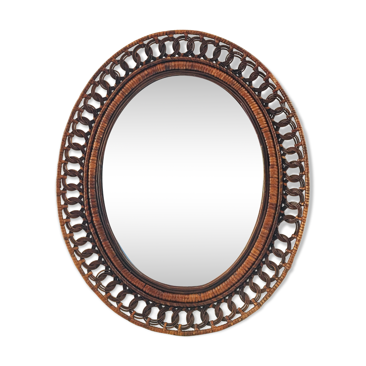 Rattan mirror 53x63cm