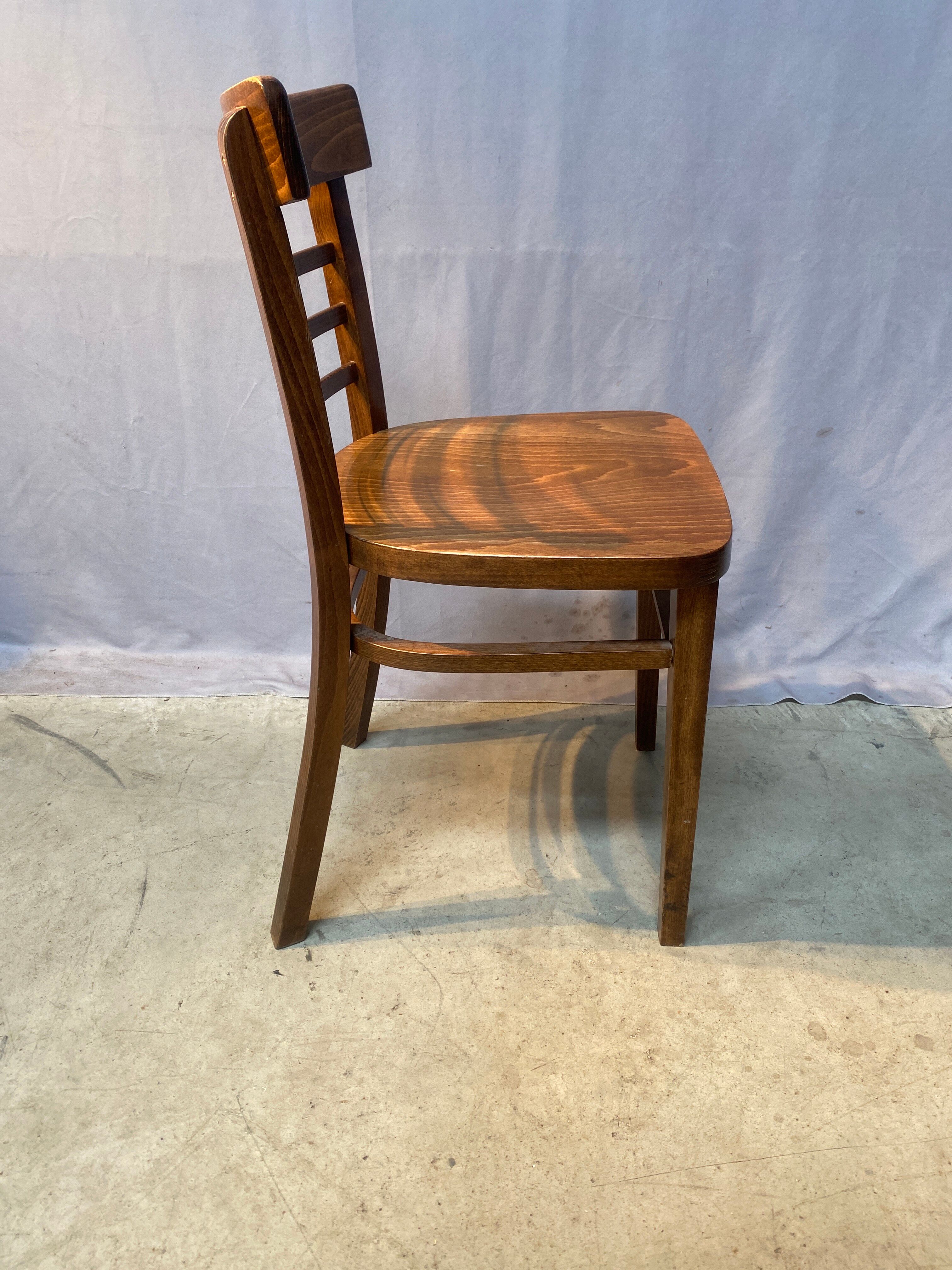 Set of 6 wooden bar chairs