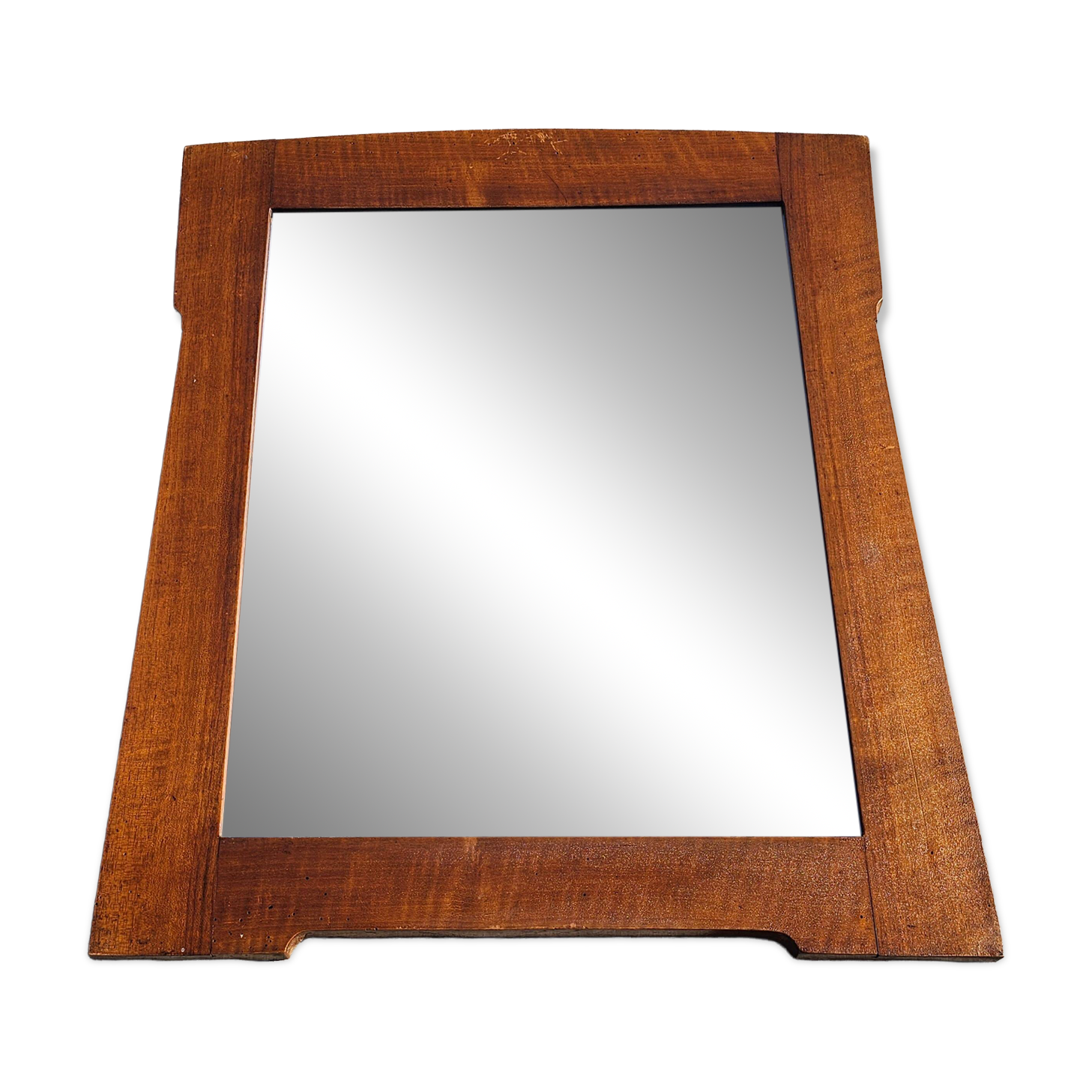 Art Nouveau wall mirror Vienna Secession in walnut frame