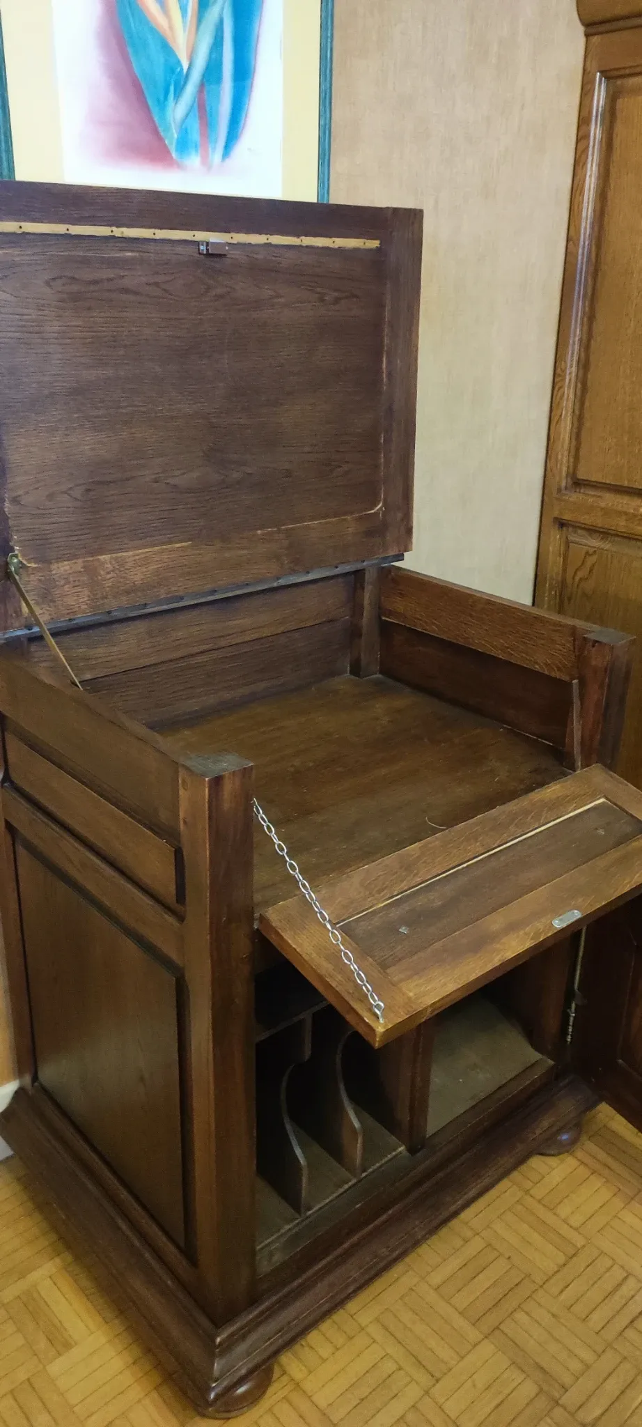 Solid oak furniture for hi-fi system, or other.