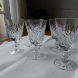 Lot de 5 verres gravés en cristal de Lorraine