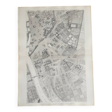 Map of Paris - Faubourg de Saint-Germain in 1652
