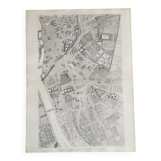 Map of Paris - Faubourg de Saint-Germain in 1652