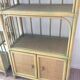 Pair of bamboo shelves from the 70s in rattan and wicker