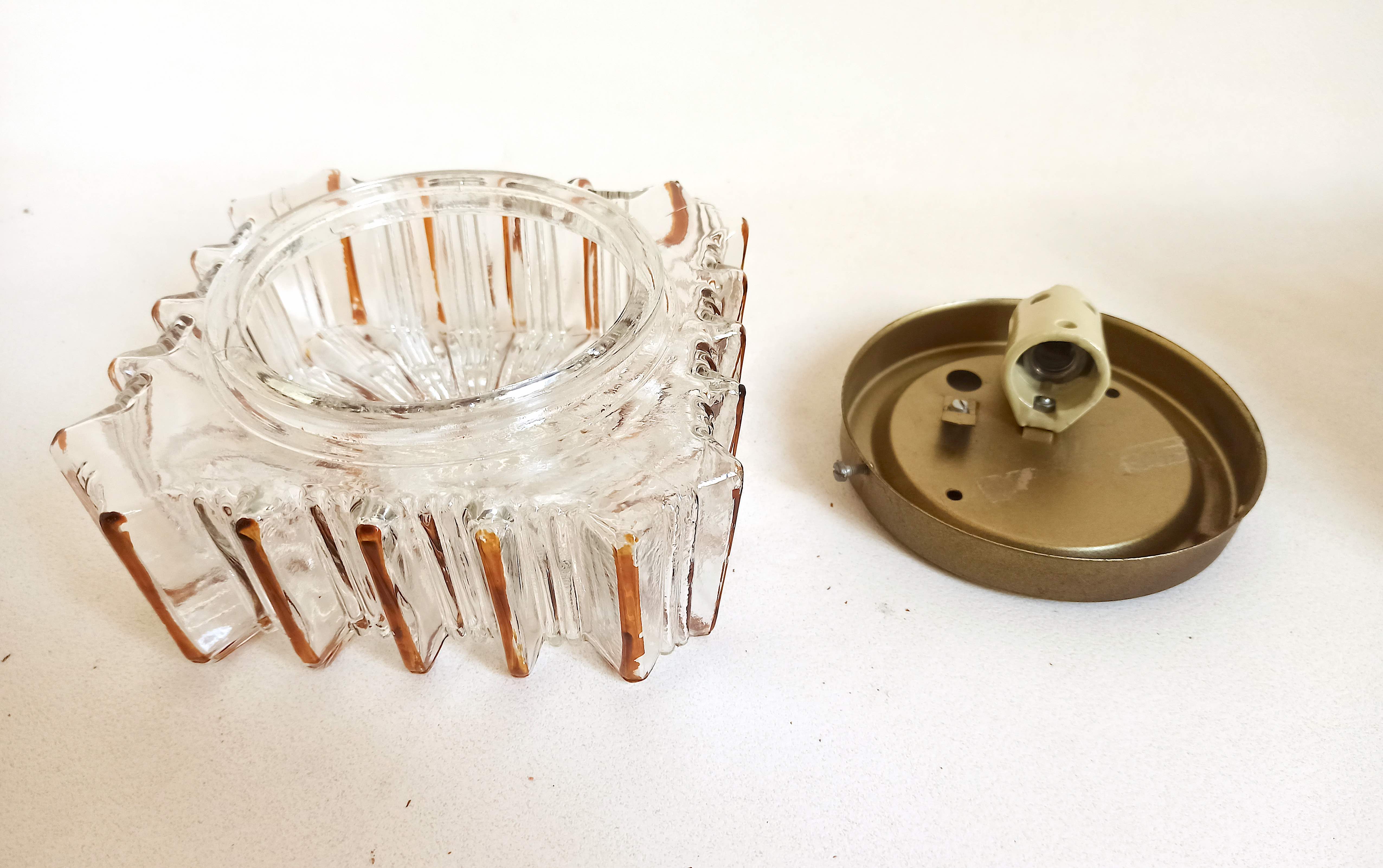 Pair of ceiling lights or wall sconces 70s