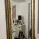 Large antique mirror from the Napoléon III era, finely carved and gilded with gold leaf.