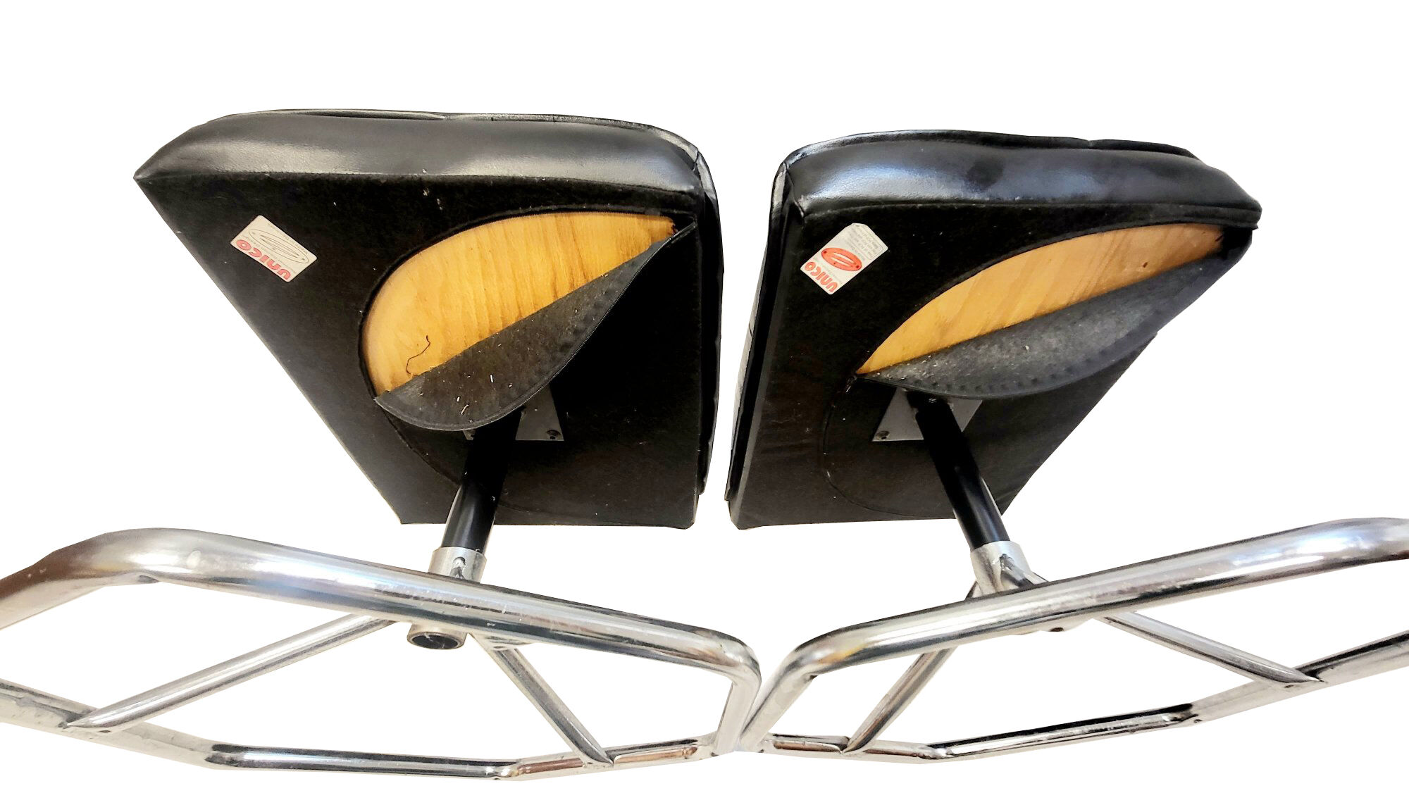 2 leather stools