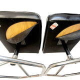 2 leather stools