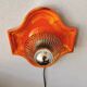 Vintage ceramic orange grease lava apply 70s