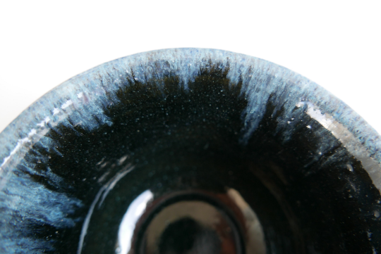 Accolay blue ceramic pot cover, 60s