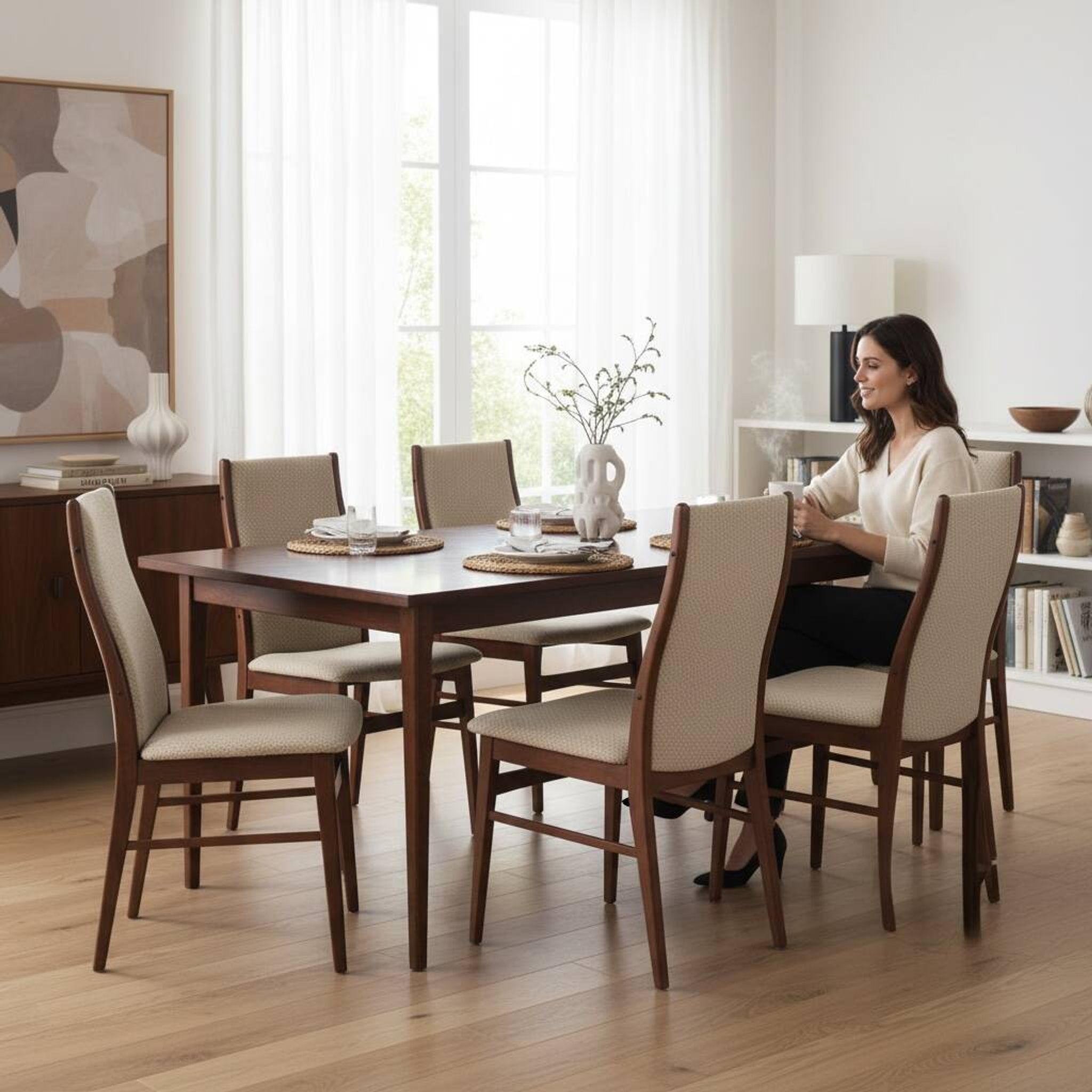 6 Scandinavian design chairs from the 1960s/70s by Johannes Andersen.