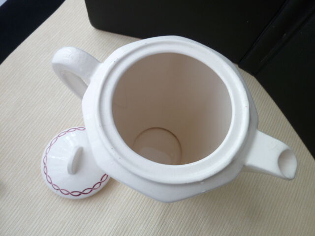 Old coffee maker, pourer in half porcelain of Badonviller