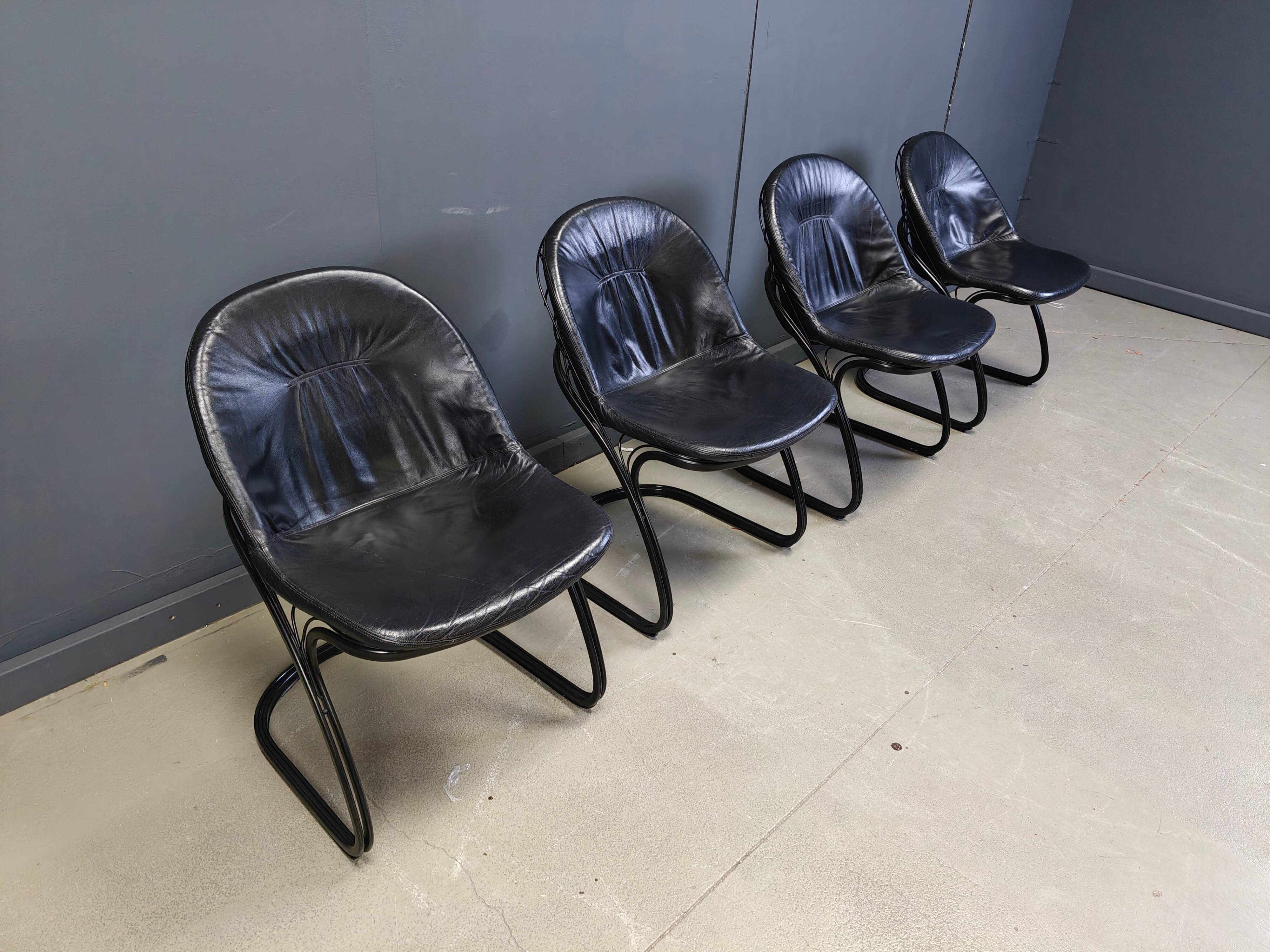 Gastone Rinaldi 'Pascale' dining chairs, 1970s - set of 4