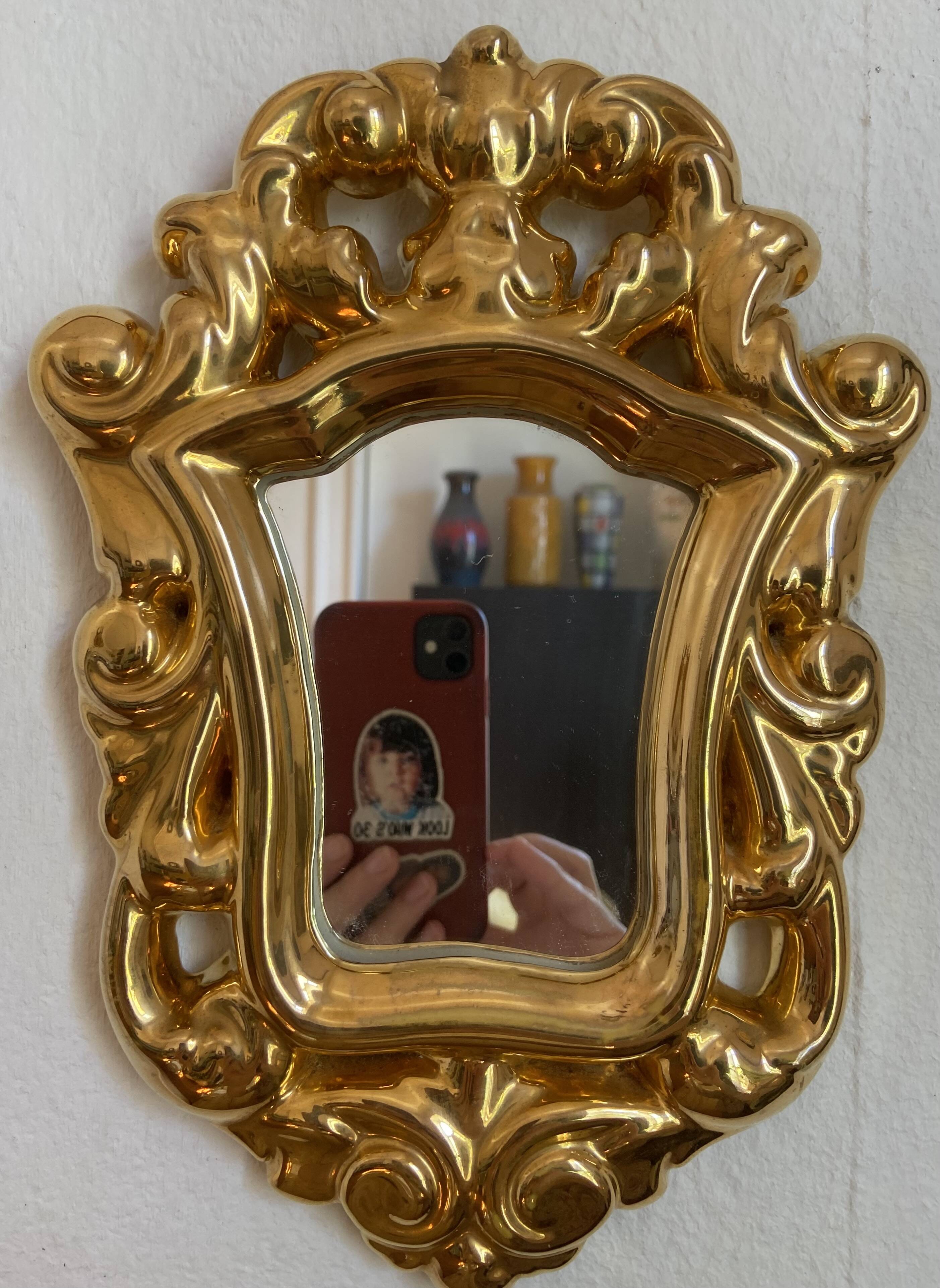 Ceramic mirror by Marc Roussel