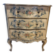 Serpentine commode, 18th century style, Italian, painted and gilded with patterns.