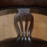 Victorian antique leather captain's chair