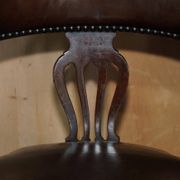 Fauteuil capitaine victorien antique cuir