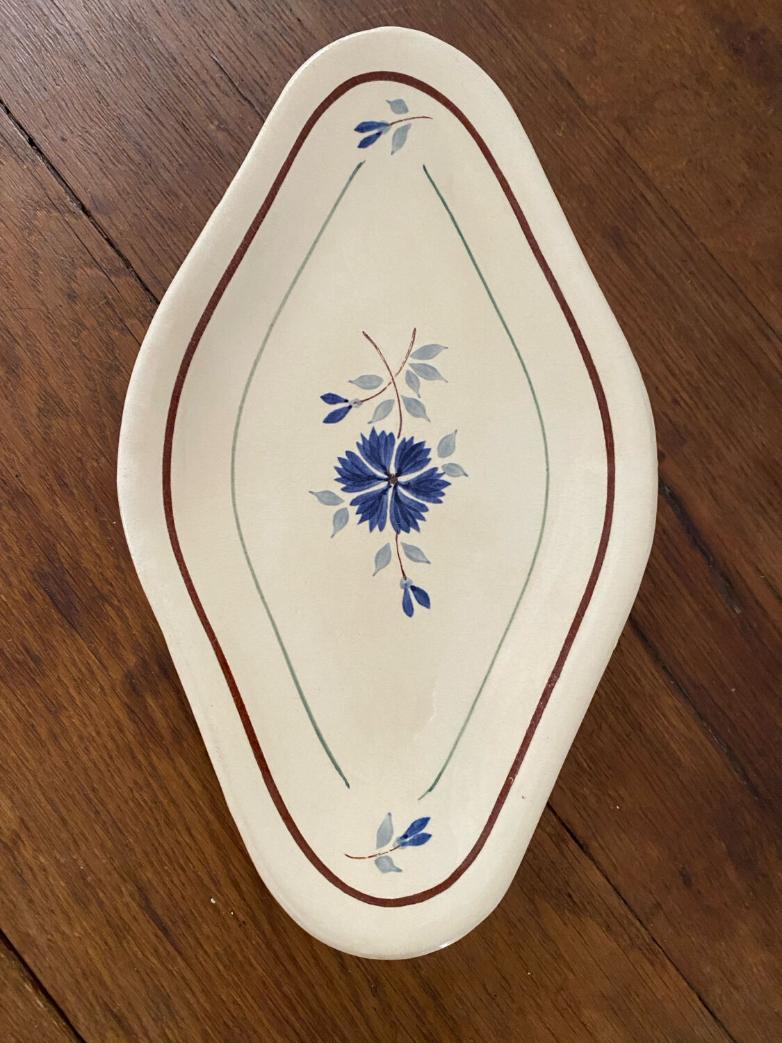 Blue flower Ravier Saint-Amand model Prisca.