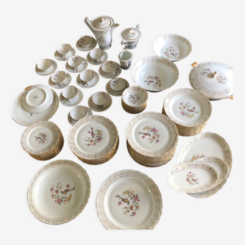 Table service set in Limoges porcelain 81 pieces