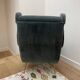 Vintage Italian armchairs – blue velvet. Stunning pair.