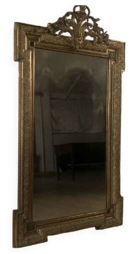 Large gilded antique mirror