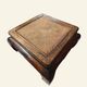 Antique Chinese coffee table in elm, rattan top, 19th century.