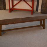 Brutalist pine bench 1960s