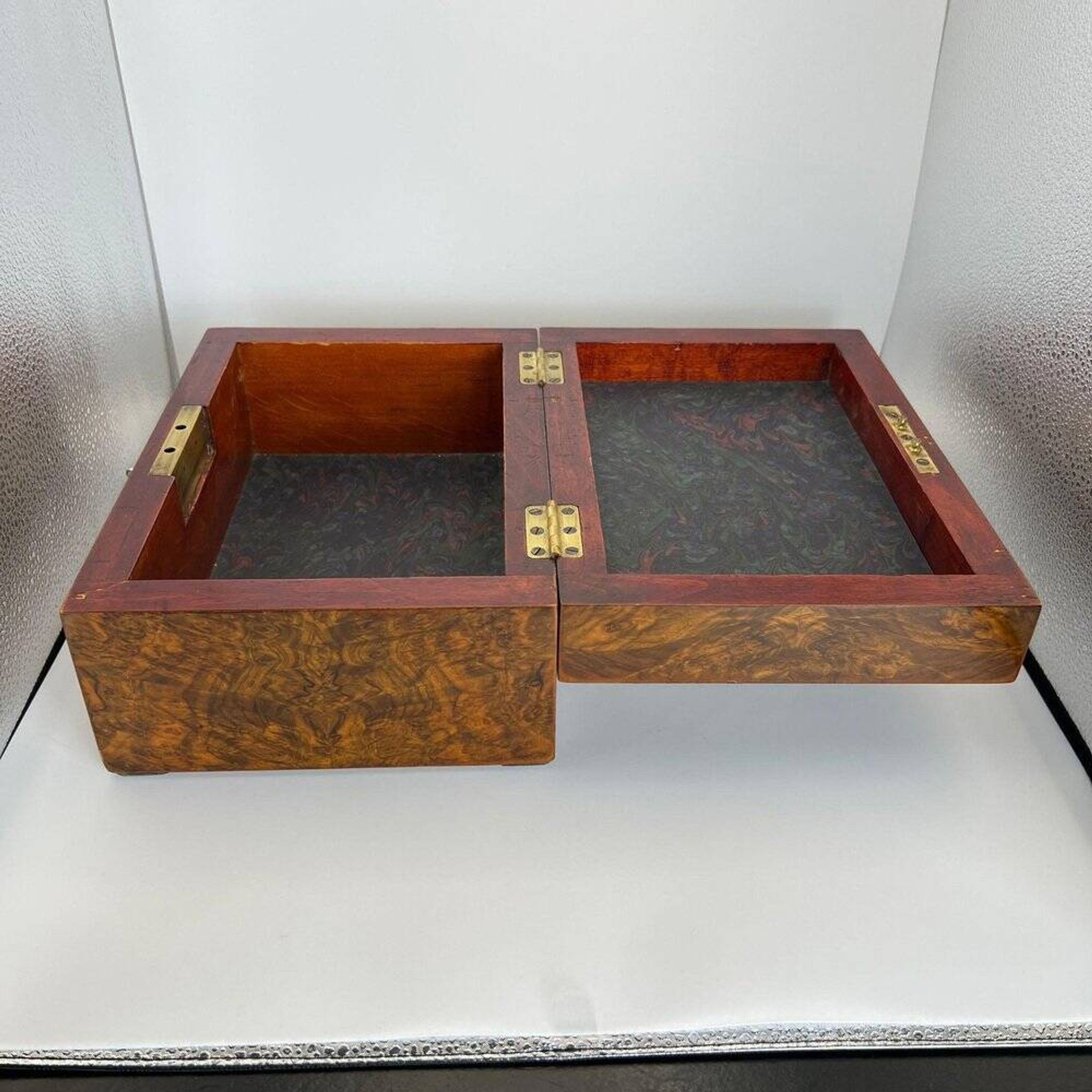 Late Biedermeier Box in Walnut and Walnut Burl, Austria, 1850s