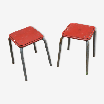 Pair of industrial stools